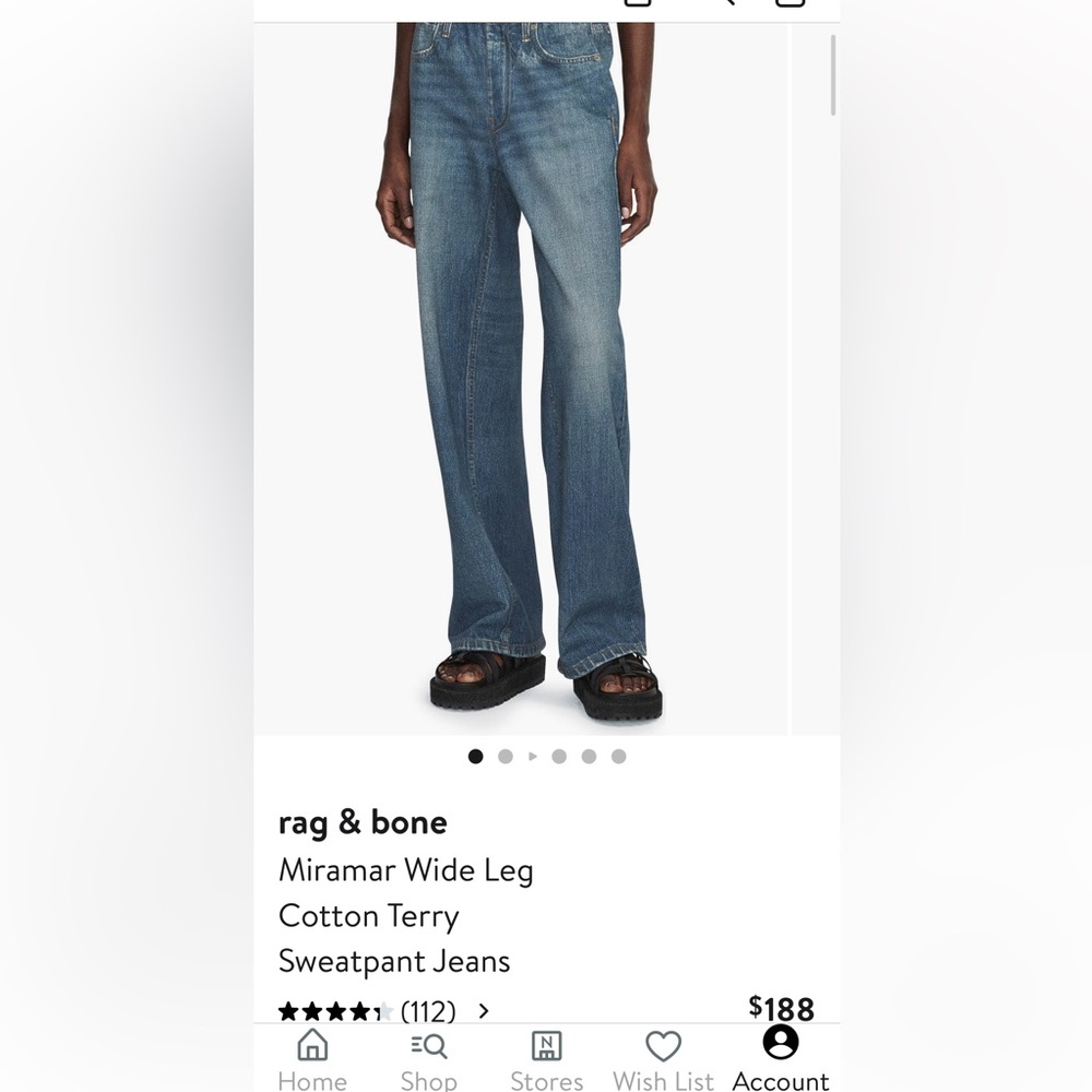 Rag & Bone miramar terry sweatpants jeans